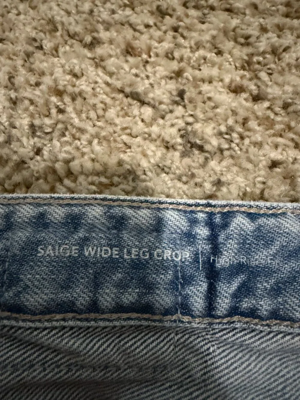 A Golde Saige High Rise Wide Leg Cropped Jean